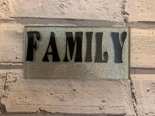 Glitter Plaque with stand