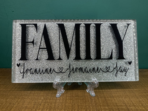 Glitter Plaque with stand