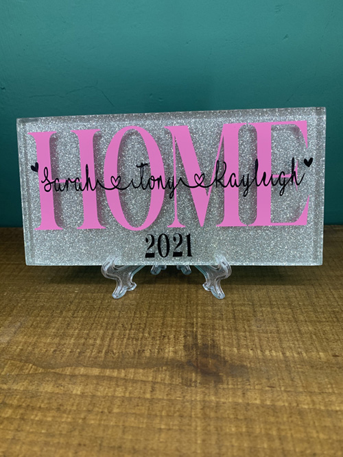 Glitter Plaque with stand