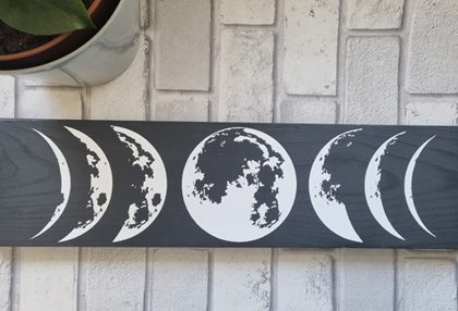 moon plaque showing moon phases
