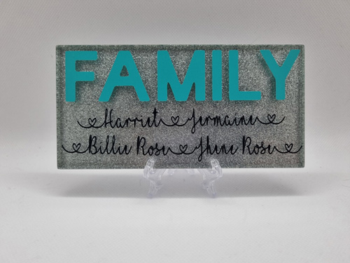 Glitter Plaque with stand