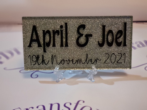 Glitter Plaque with stand