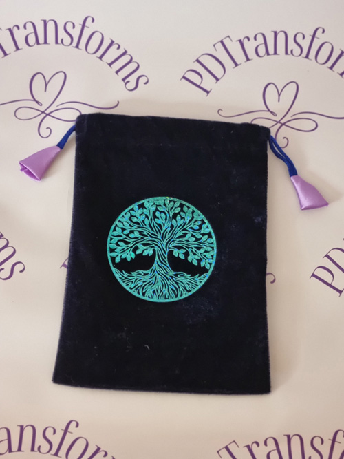 Velvet drawstring oracle card bag
