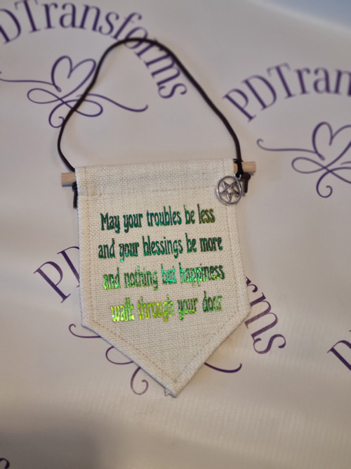 pennant with message