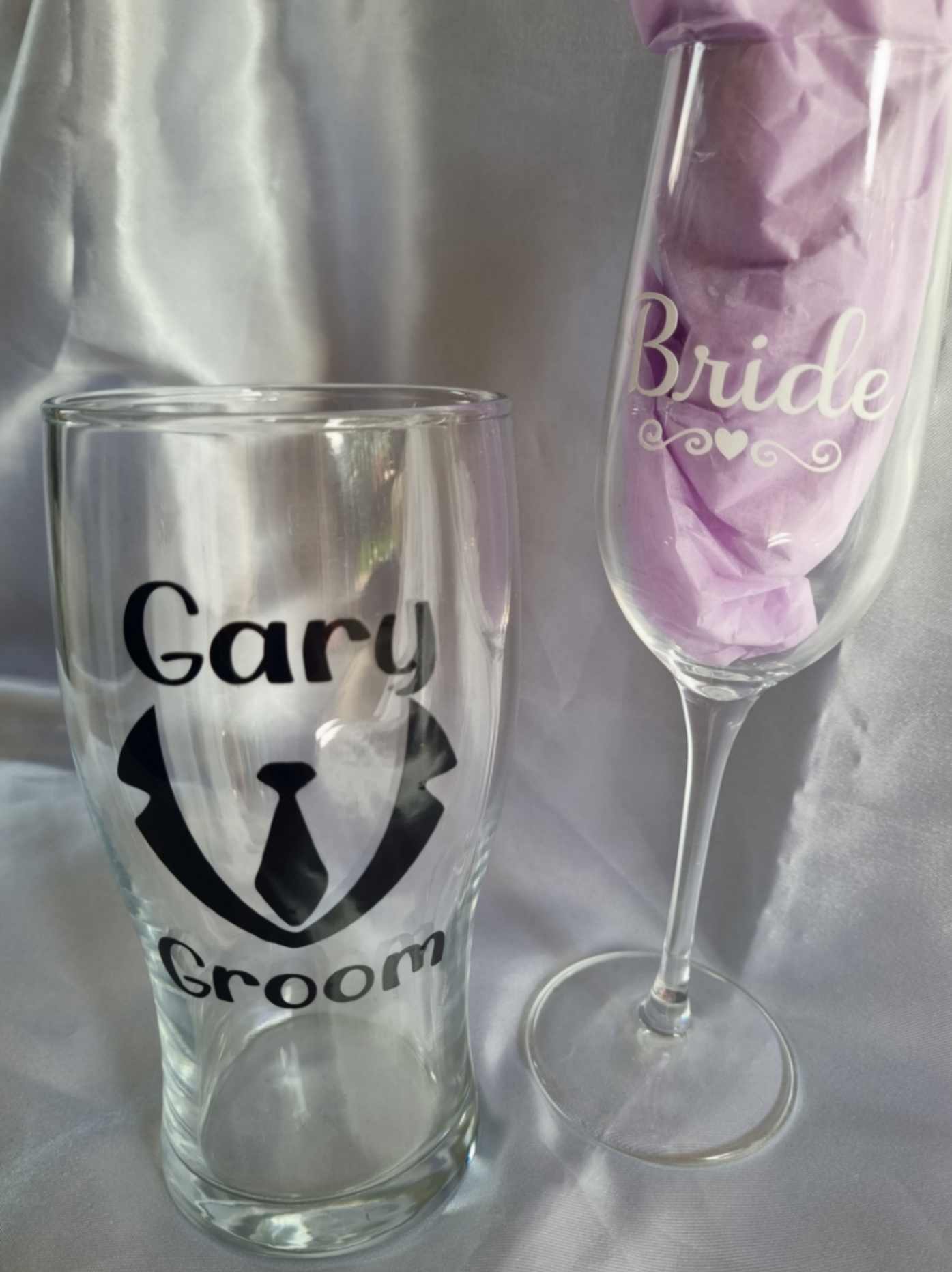 Wedding, Bride, Groom, Glasses