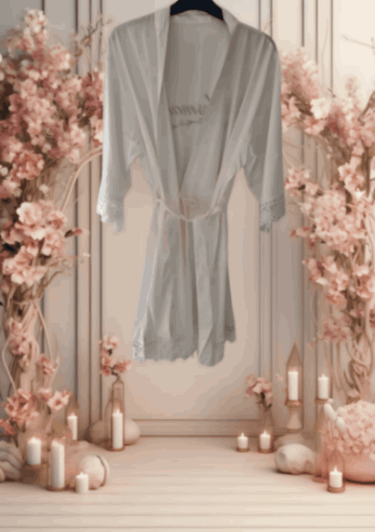 Satin lace Robe, wedding, bride, bridal, morning of wedding, keepsake