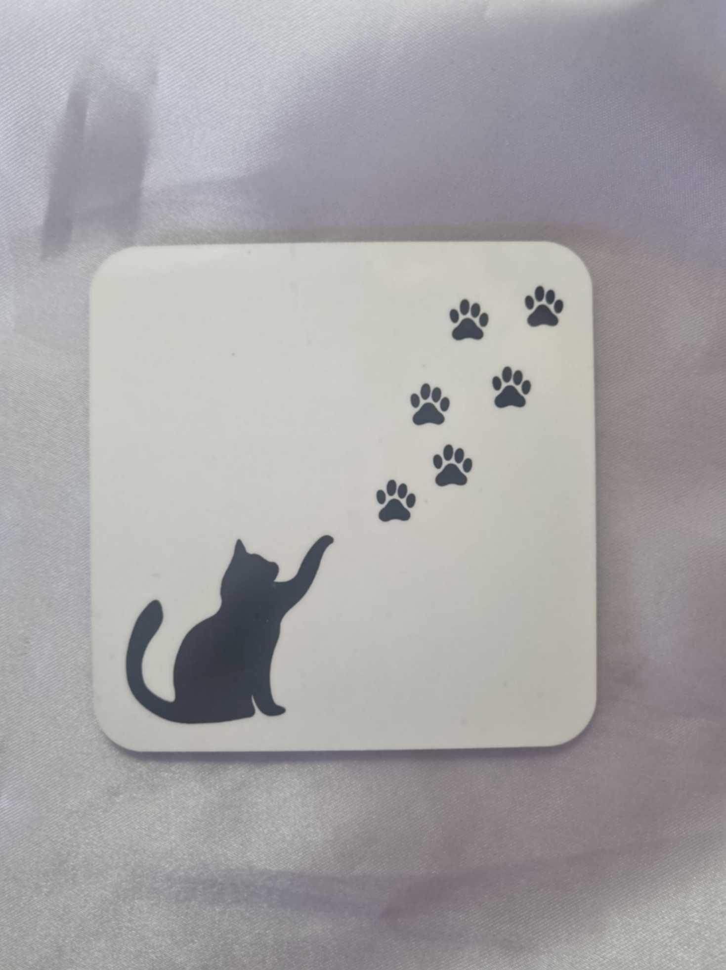 Cats Protection silhouette coaster