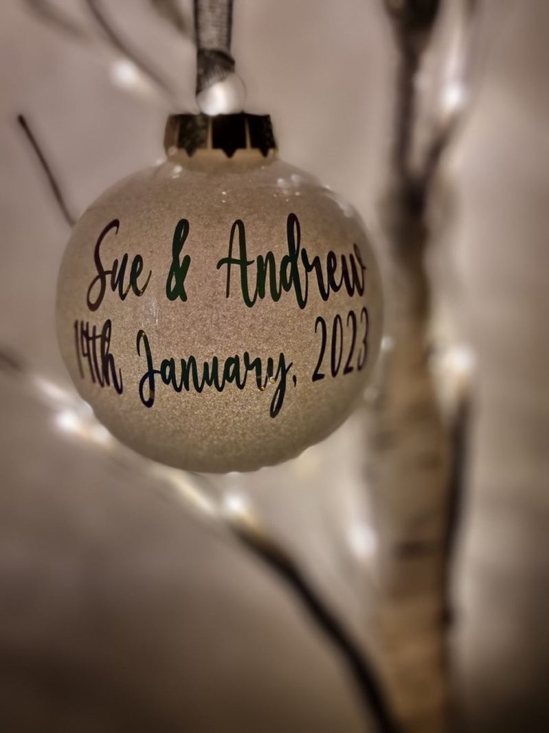 Glitter Bauble, Personalised
