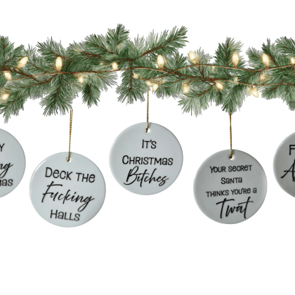 Ceramic Sweary Baubles